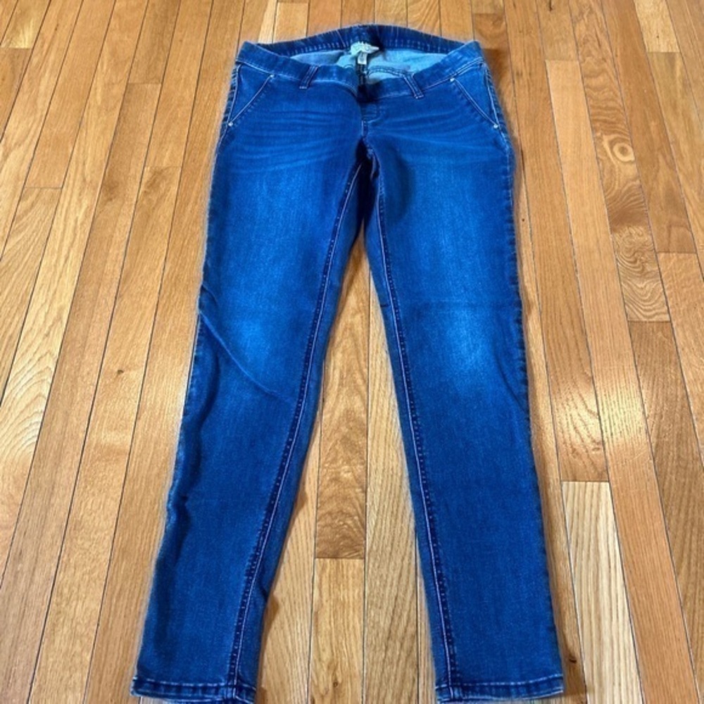 Jessica Simpson Maternity Skinny Leg Blue Denim Jeans Size Medium Inseam 30”